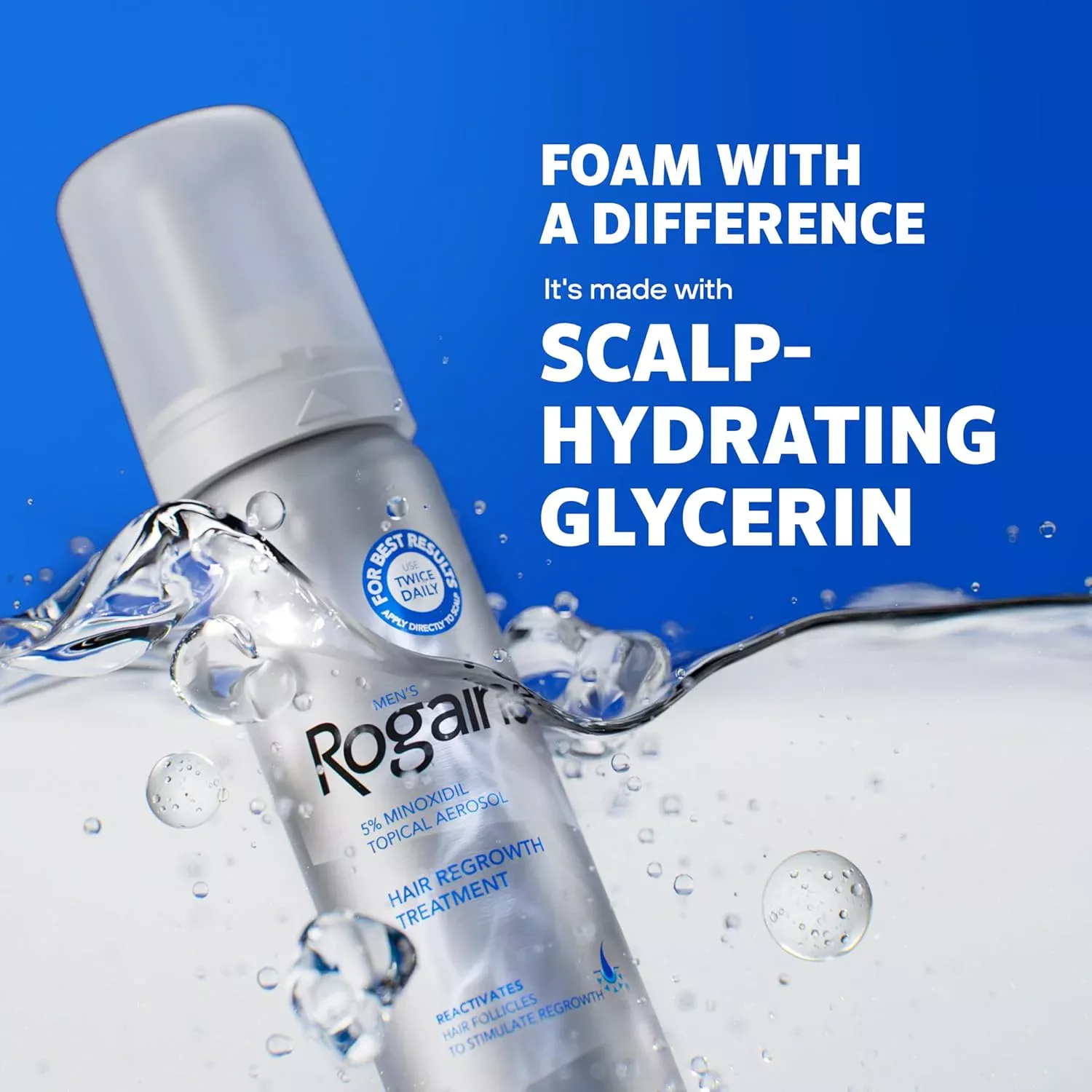 Men’s Rogaine 5 Minoxidil Foam Hair Regrowth Treatment