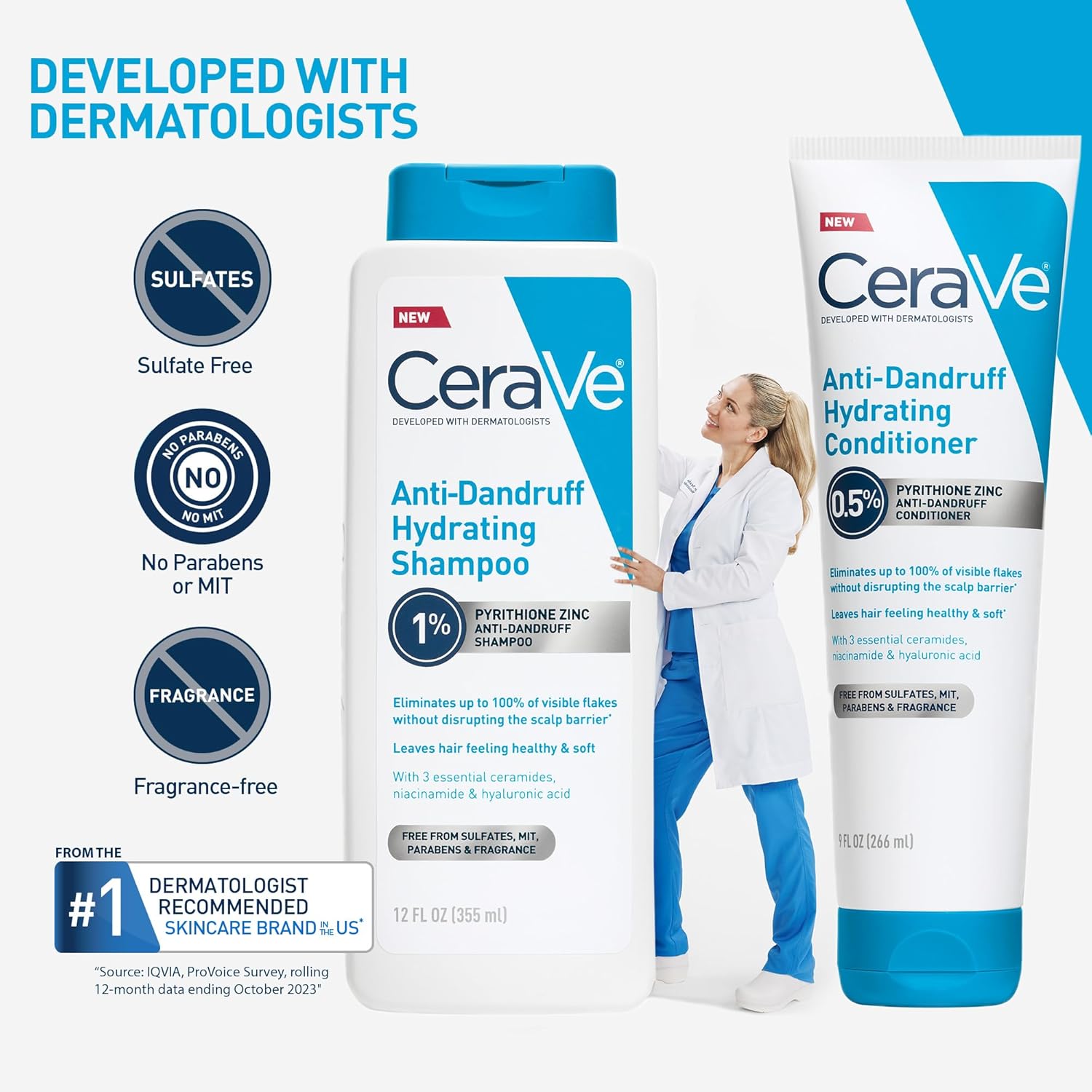 CeraVe Hydrating Anti-Dandruff Shampoo Sulfate-Free