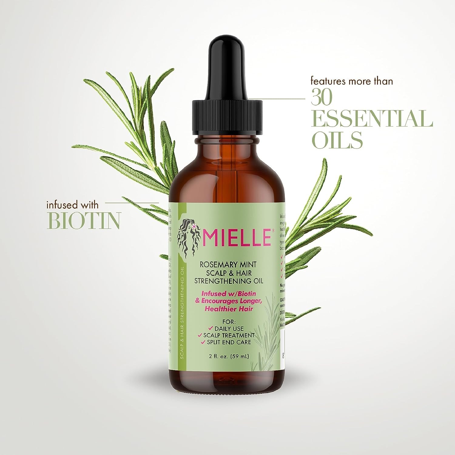 Mielle Organics Rosemary & Mint Hair Oil Bottle
